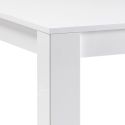 DENAE - Table de Repas Carrée 100cm Laquée Blanc Brillant