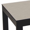 MANTA - Table 160x90cm Coloris Champagne Piétement U Noir