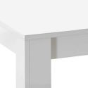 CLARK - Table de Repas Rectangulaire 160x90cm Laquée Blanc