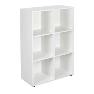 TEO - Meuble de Rangement Etagère 6 Compartiments