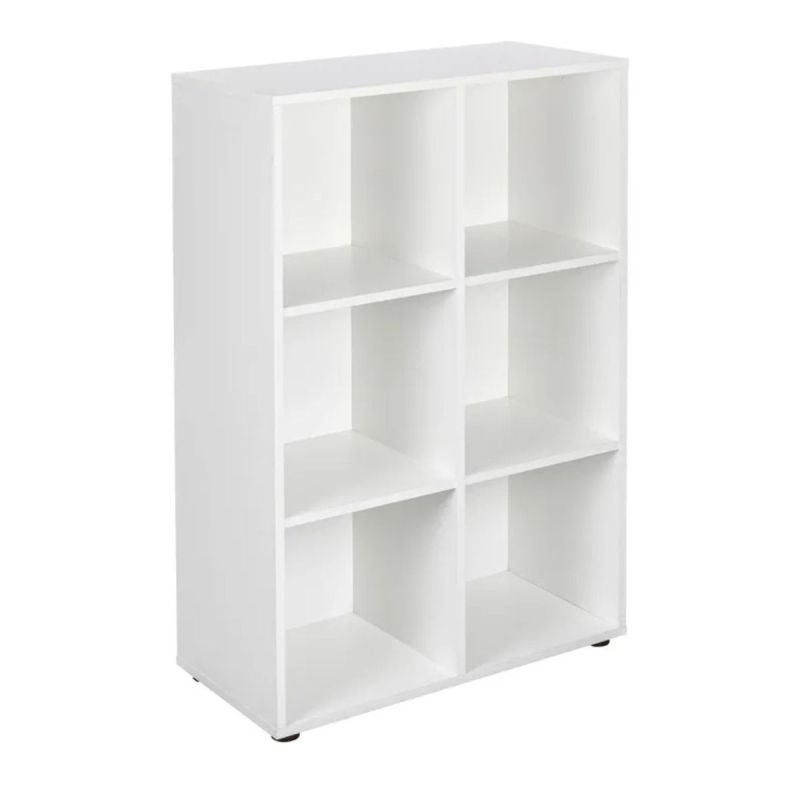 TEO - Meuble de Rangement Etagère 6 Compartiments