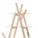 BODHI WHITE - Etagère Tipi Blanche et Bois 5 Niveaux