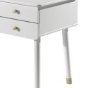 TINY WHITE - Bureau 2 Tiroirs Blanc et Gold
