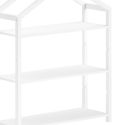 ARKAN - Bibliothèque Cabane en Pin Massif laqué Blanc 3 Niveaux