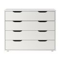 SLEEPY - Commode 4 Tiroirs Blanche Compatible Lits Mezzanine ou Mi-Haut