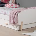BODHI WHITE - Tiroir pour Lit 90x200cm Blanc et Bois