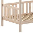 CABANON - Lit Cabane avec Barrières 90x200cm en Pin Massif Naturel