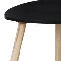 Table d'appoint forme triangulaire H46cm noire pieds en pin massif - KAREN