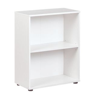 Etagère bibliothèque 2 niveaux coloris blanc - LEO