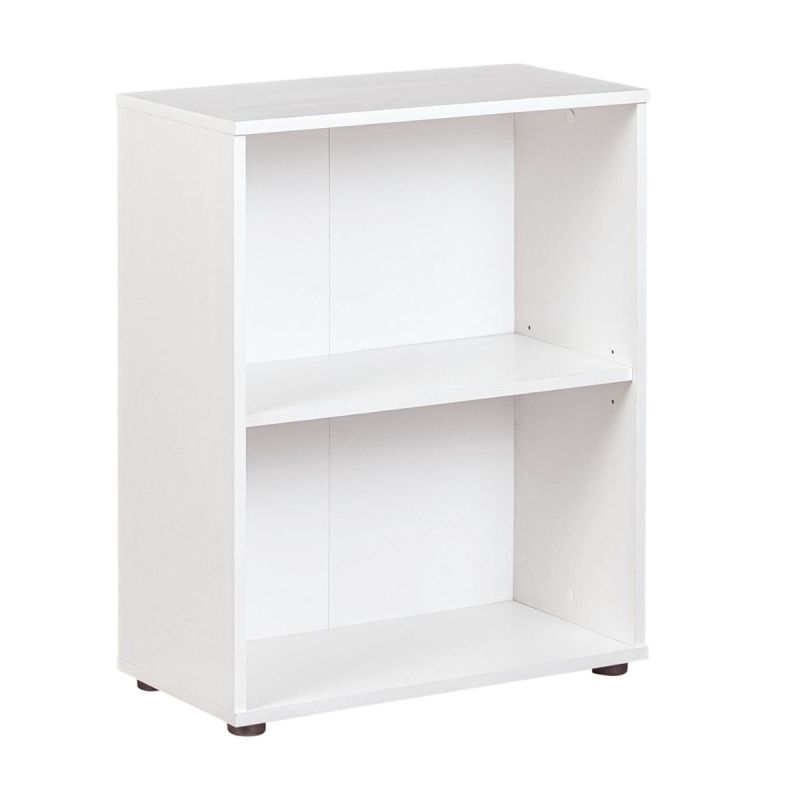 Etagère bibliothèque 2 niveaux coloris blanc - LEO