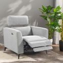 MUMBAI - Fauteuil Relax Electrique Gris Clair