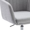 LOUNA - Fauteuil de Bureau Gris avec Surpiqures