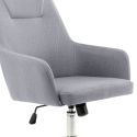 CAROC - Fauteuil de Bureau Gris Surpiqures Blanches
