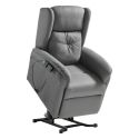 DONOSTIA - Fauteuil Relax Releveur Electrique Gris Foncé Tissu Waterproof