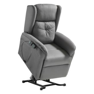 DONOSTIA - Fauteuil Relax Releveur Electrique Gris Foncé Tissu Waterproof