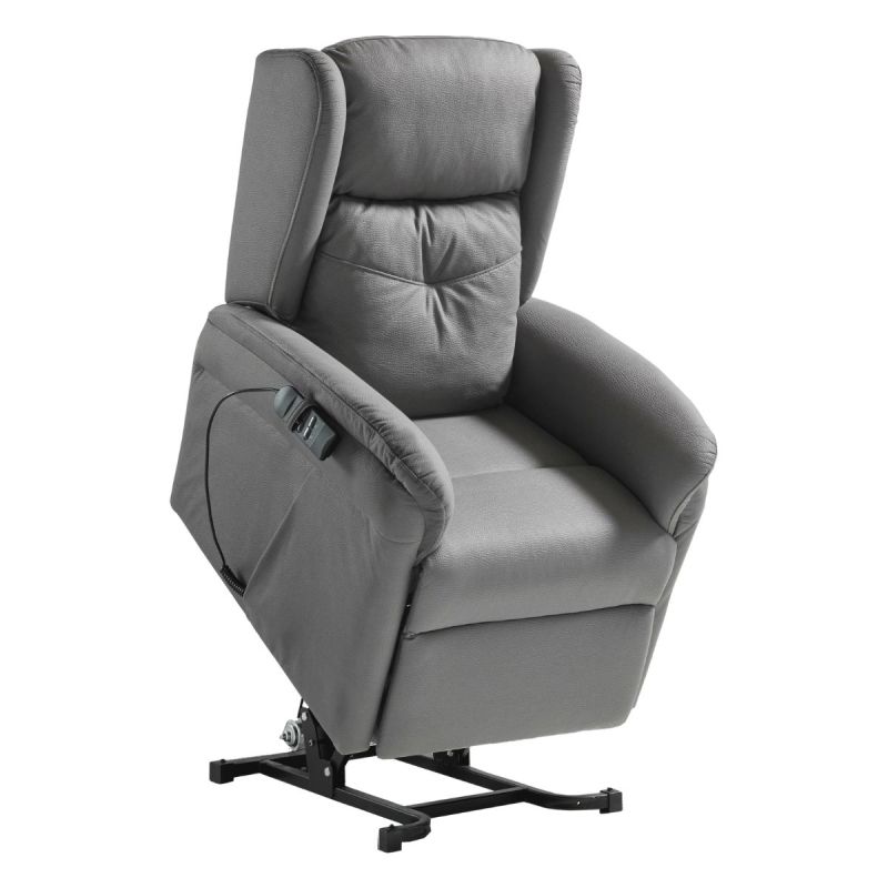 DONOSTIA - Fauteuil Relax Releveur Electrique Gris Foncé Tissu Waterproof