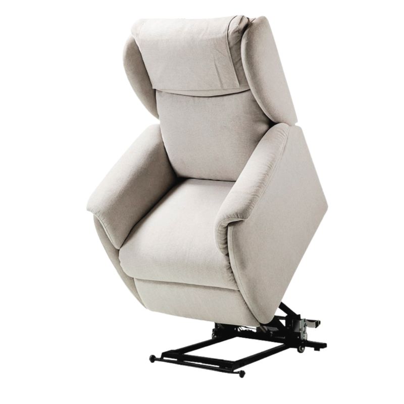 ORENSE - Fauteuil Relax Electrique Releveur Tissu Gris Clair