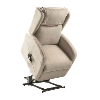 SEVILLE - Fauteuil Relax Releveur Electrique Beige Clair avec Roulettes