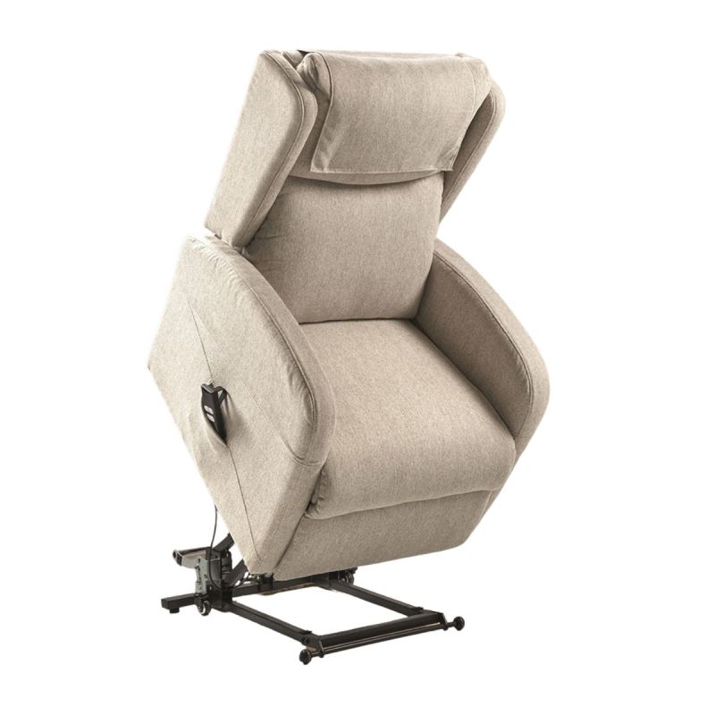 SEVILLE - Fauteuil Relax Releveur Electrique Beige Clair avec Roulettes