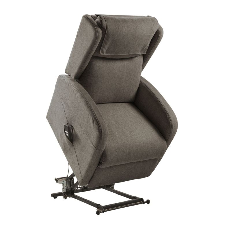 SEVILLE - Fauteuil Relax Releveur Electrique Gris avec Roulettes