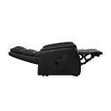 Fauteuil relax releveur en cuir vachette noir - MILLOR