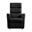 Fauteuil relax releveur en cuir vachette noir - MILLOR