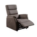 Fauteuil relax releveur en cuir vachette marron - MILLOR