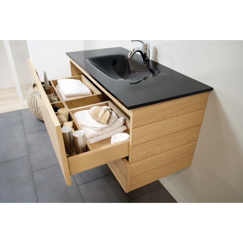 Meuble vasque miroir Meuble sous vasque bois cadre metal