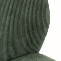 Lot de 4 chaises en velours côtelé et pieds en métal laqué coloris vert - ALIAN