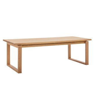 Table repas rectangulaire en chêne vernis naturel - RYHANA