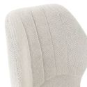 Lot de 4 chaises en tissu polyester maillé crème et pieds en métal laqué noir - MALDI