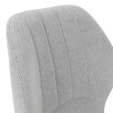 Lot de 4 chaises en tissu polyester maillé gris clair et pieds en métal laqué noir - MALDI