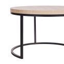 CANYON - Table Basse Gigogne Aspect Bois Piètement Métal Noir