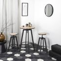 STARK - Ensemble Table Mange-Debout et 2 Tabourets Réglables