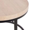 Table Basse Gigogne Aspect Bois finition Urban Oak Piètement Métal Noir - BRIDGE