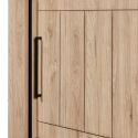 Buffet 2 portes coulissantes aspect bois finition Castel Oak - SORIEL