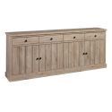 Buffet 4 portes et 4 tiroirs aspect bois finition Beach Oak - ROLYA