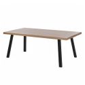 Table 170cm Aspect Bois finition Hudson Oak Piètement A Métal Noir - HUDSON