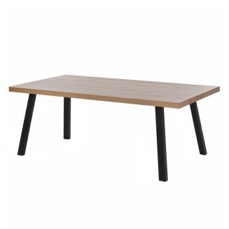 Table 170cm Aspect Bois finition Hudson Oak Piètement A Métal Noir - HUDSON