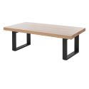 Table Basse Aspect Bois finition Hudson Oak Piètement U Métal Noir - HUDSON