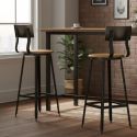 INDUS - Lot de 2 Tabourets de Bar Industriel H75