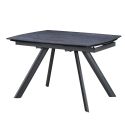 BLAKE - Table de Repas Allongeable Céramique Grise