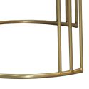 RANDY - Lot de 2 Tables Gigogne Plateau en Acacia Massif Piètement Acier Doré