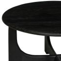 BECKETT - Table Basse en Acacia Massif Vernis teinté Noir