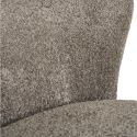 ARON - Fauteuil Crapaud Design Tissu Bouclette Marron Foncé
