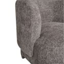 RAKEL - Fauteuil Crapaud Design Tissu Bouclette Marron