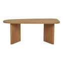 VALENTIANE - Table Basse en MDF Aspect Bois Clair Pieds Asymétriques