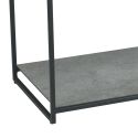 Console en acier laqué anthracite avec plateaux en verre finition aspect céramique - STRATE