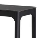 Console plateau MDF placage céramique noir marbré et piètement en acier laqué anthracite - SLEEK