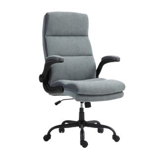Fauteuil de bureau réglable et inclinable en tissu nylon gris - SUMMIT